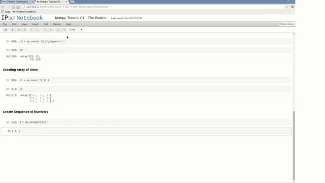 Pyhon Numpy Tutorial 01: The Basics смотреть онлайн