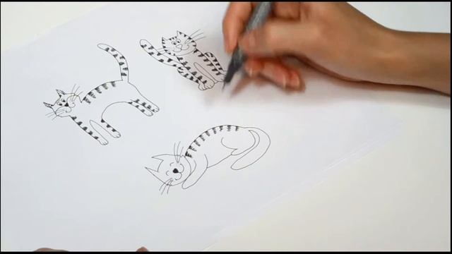 How to draw kittens in various poses / Как нарисовать котят в разных позах смотреть онлайн