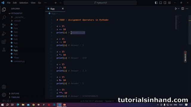 Assignment Operators in Python | Explained with examples #viral #pythontutorial #pythonforbeginners смотреть онлайн