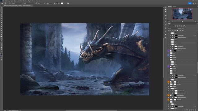 Creating A DRAGON ENCOUNTER In Photoshop - Photo Manipulation Tutorial