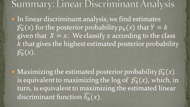 Math for Machine Learning : Summary Linear Discriminant Analysis смотреть онлайн