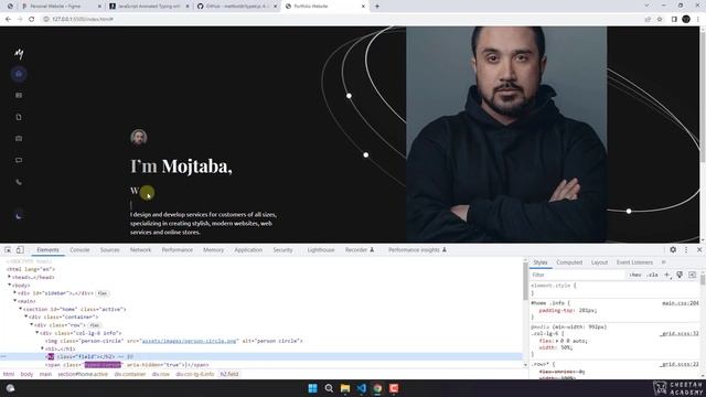 Convert Figma Portfolio to Responsive HTML Website: 3-4-Add Typed.js смотреть онлайн