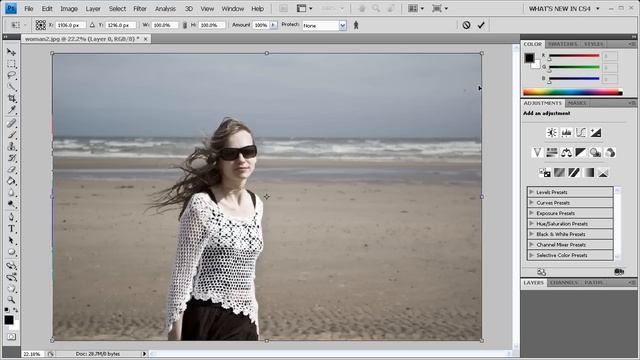 Photoshop CS4: Content-Aware Scaling смотреть онлайн