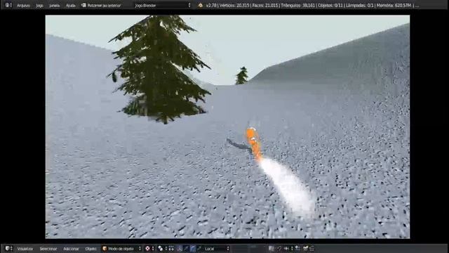 Criando um Jogo Snowboard, Snowboarding ou Surfe na Neve na BGE Obstáculo (Blender Game Engine) смотреть онлайн