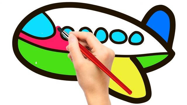Coloring planes | Painting for toddlers and drawing for kids смотреть онлайн