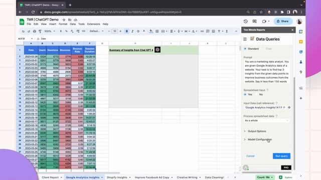 ChatGPT in Google Sheets - Automated Report Generation with Insights (Part 1) смотреть онлайн