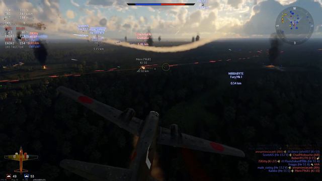 War Thunder; Ki-109; First flight and I already hate this plane!; Air Arcade смотреть онлайн