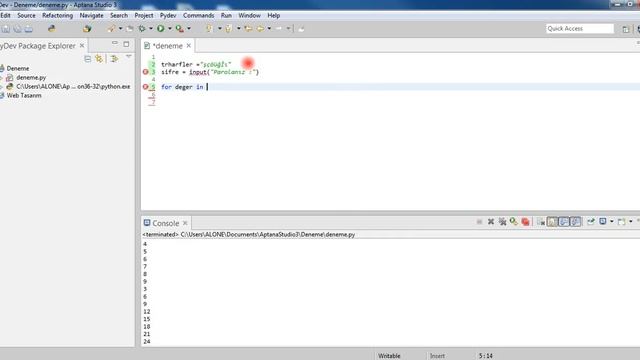 FOR LOOPS IN PYTHON – Aptana Studio 3 Turkish Video Tutorial смотреть онлайн