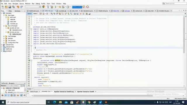 Calaculadora Servlet - Java Netbeans смотреть онлайн