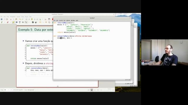 [Python] Aula 10.13 - Convertendo formato de data (dd/mm/aaaa) por extenso (exemplo) смотреть онлайн