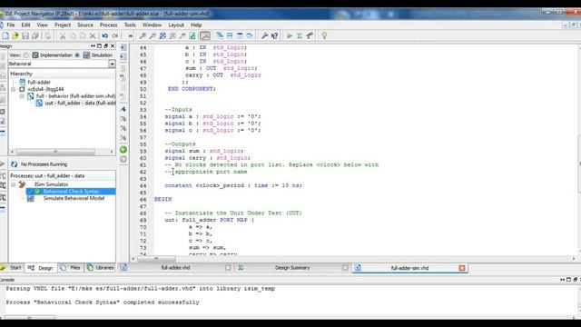 Full Adder Simulation in Xilinx using VHDL Code смотреть онлайн