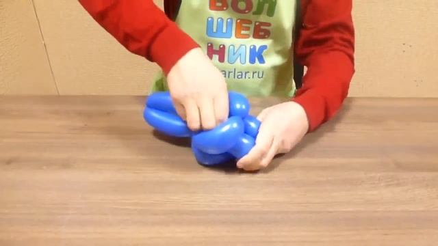 Цветок на 8 лепестков из одного воздушного шара для моделирования (ШДМ 260) смотреть онлайн