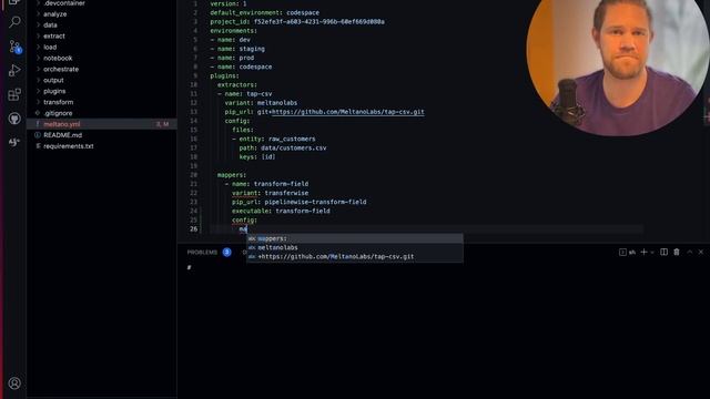Working with Meltano inside VS Code смотреть онлайн