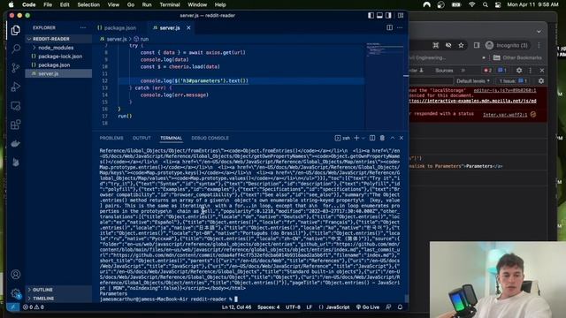 Learn Web Scraping by Scraping Reddit Activity Pt 1| Cheerio & Node.js смотреть онлайн