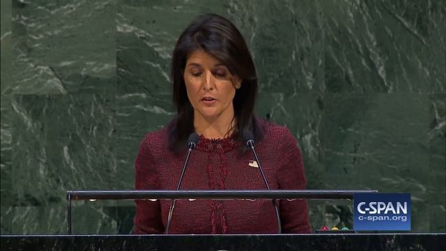 Nikki Haley at UN General Assembly on America embassy in Jerusalem (C-SPAN) смотреть онлайн