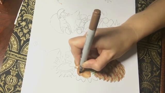 Markers Speed drawing painting sketching. Bookmark. Рисовать, скечинг маркерами. закладка. смотреть онлайн