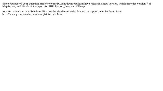 GIS: How to compile or find PHP MapScript (MapServer) latest version for Windows? (2 Solutions!!) смотреть онлайн