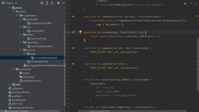 Spring Data JPA и Kotlin: Создание, обновление и удаление записей в БД postgres смотреть онлайн