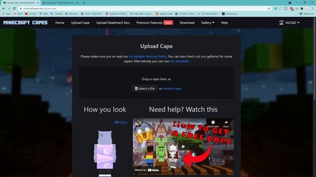 (2021) How To Get A *FREE* Custom Minecraft Cape | All Versions + Optifine смотреть онлайн