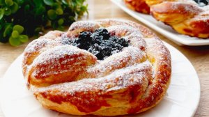 Выпечка из слоеного теста за несколько минут! Слойки с вареньем  Рецепт десерта из 2 ингредиентов!