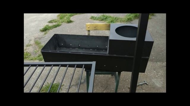 Мангал с казаном под крышей. смотреть онлайн