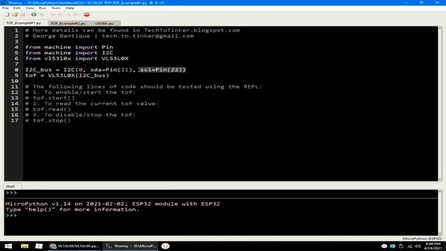 031 - MicroPython TechNotes: VL53L0X TOF Distance Sensor смотреть онлайн