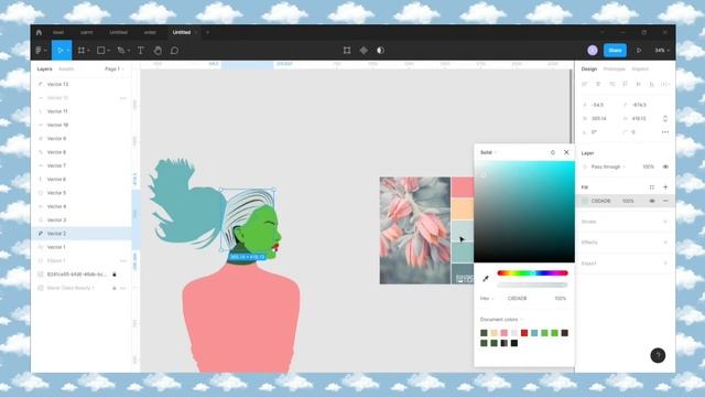 #1video of digital illustration in Figma