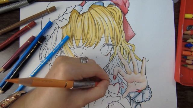 Рисуем аниме цветными карандашами смотреть онлайн