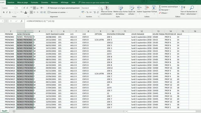Faire un beau tableau excel et concatener des données смотреть онлайн
