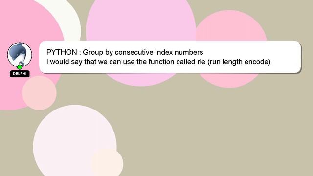PYTHON : Group by consecutive index numbers смотреть онлайн