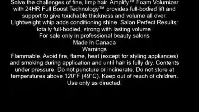 Matrix Total Results Amplify Volume Foam Volumizer 9 Oz