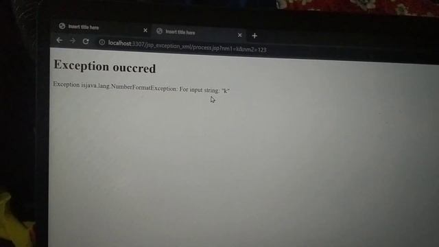 Exception handling using web.xml in JSP file смотреть онлайн