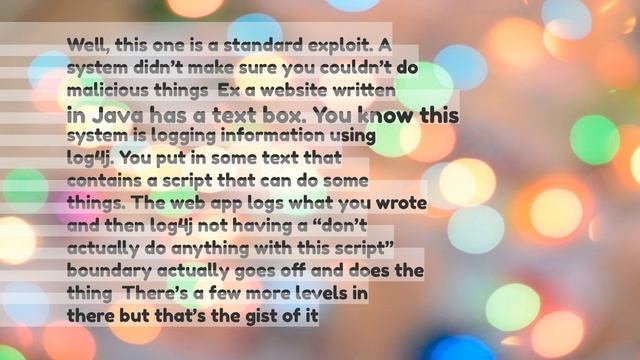 ELI5 Can anyone explain the Apache Log4j Vulnerability смотреть онлайн