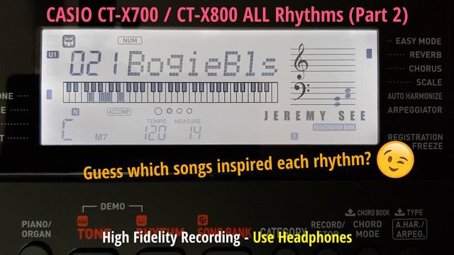 Casio CT-X700 & CT-X800 16 Beat + Rock Styles Demo смотреть онлайн