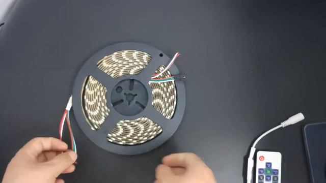 60 LED/m ws2812b strip light with mini RF remote controller смотреть онлайн