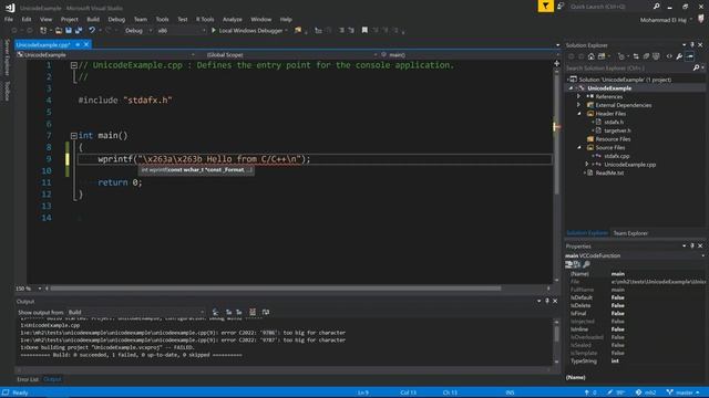 How to print Unicode text on console window using C/C++ смотреть онлайн