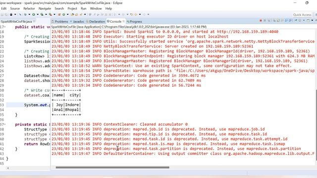 How to write csv file in spark using dataset смотреть онлайн