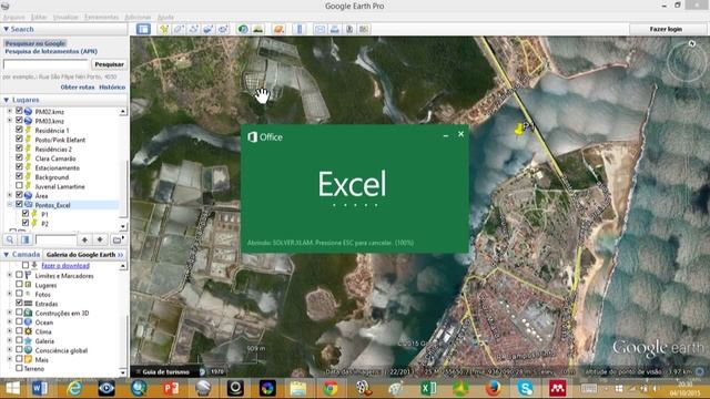 Google Earth #Exportando coordenadas para o Excel смотреть онлайн