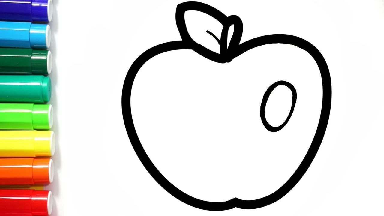 Bolalar Uchun Olma Qanday Chiziladi/How To Draw An Apple For Children