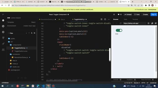 React Toggle смотреть онлайн
