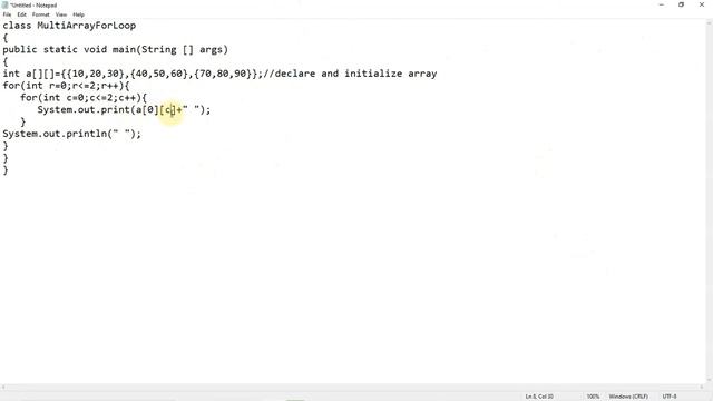 Java Tutorial for Beginners 23 # Print Elements of Multidimensional Array Using for Loop смотреть онлайн