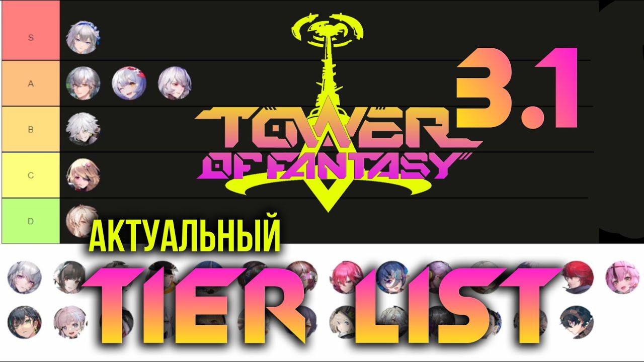 Tier List - Tower of Fantasy актуальный на 3.1 версию под каждую стихию. смотреть онлайн