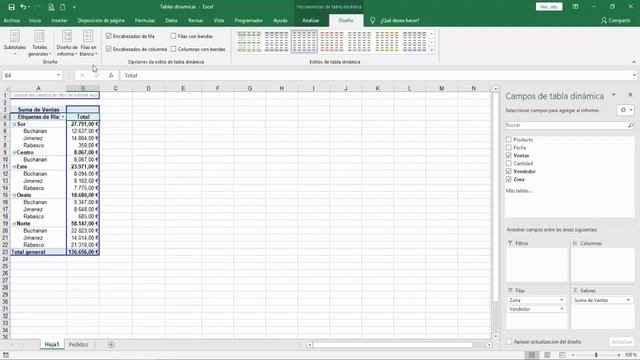 Excel 2019: Tablas Dinámicas (Opciones de la Tabla Dinámica) Audio Latino смотреть онлайн
