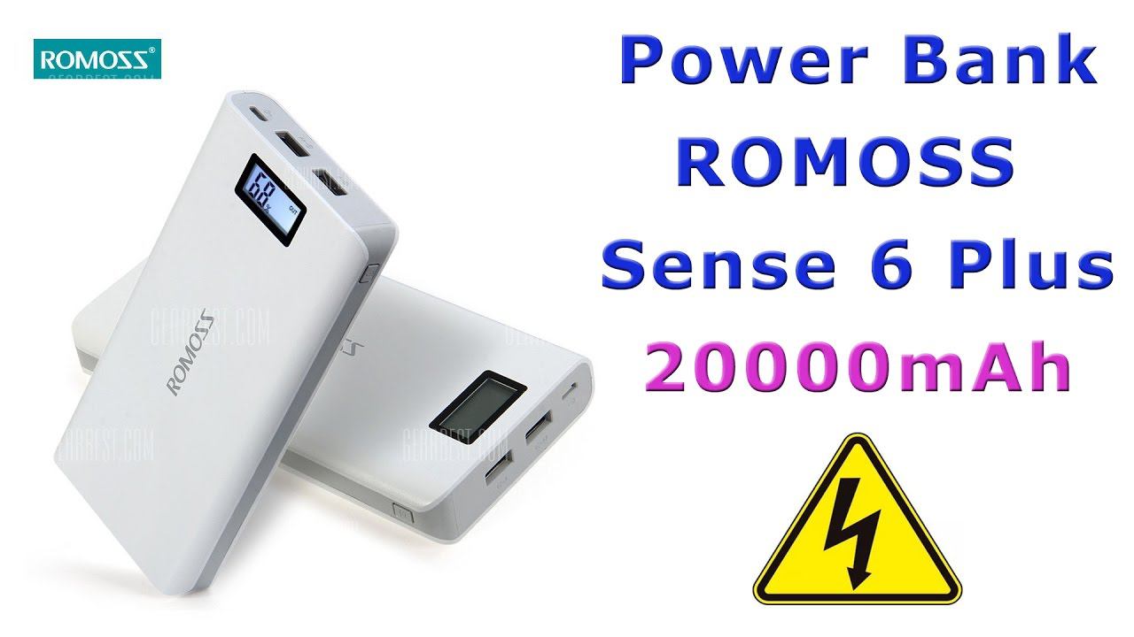 Power Bank ROMOSS Sense 6 Plus с LCD экраном на целых 20000mAh! ✅ смотреть онлайн