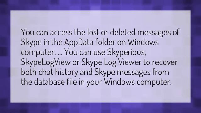 Can I retrieve deleted Skype conversations? смотреть онлайн
