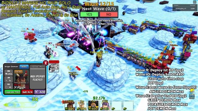 Solo Marine HQ Raid w/ Hantengu (No 7-Star Units) | 4 Units | Roblox All Star Tower Defense смотреть онлайн