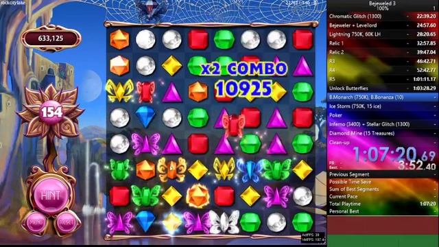 Bejeweled 3 100% (every Badge) In 2:14:02 (New Mic)