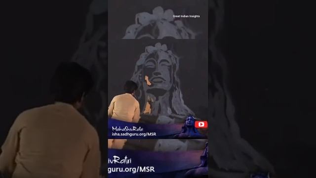Adiyogi Speed Painting by Vilas Nayak at Mahashivratri - Isha Yoga Centre with Sadhguru ??? смотреть онлайн