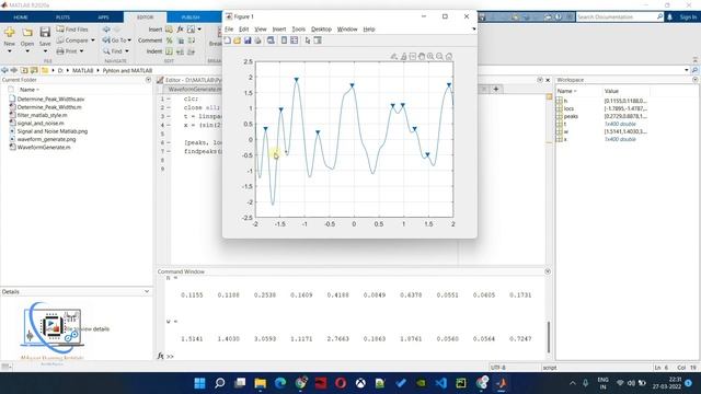 Find Peak of Signal in MATLAB | Peak Widths, Height, Location of Signal | findpeaks | P- 20 смотреть онлайн