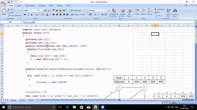 Computer Network Lab | VTU | Program 8 - Bellman Ford Algorithm смотреть онлайн